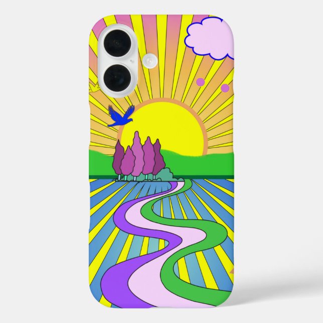 Coques Case-Mate iPhone Kaleidoscope Sunburst psychédélique Été d'amour (Verso)