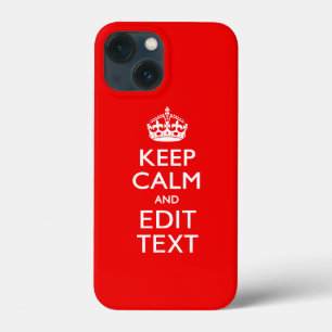 Coques Pour iPhone Kalm Garde PERSONNALISÉ ET Modifier Texte ROUGE Cl