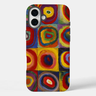 Coque Pour iPhone 16 Plus Kandinsky Color Study of Carré Circles