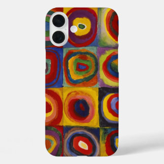 Coque Pour iPhone 16 Plus Kandinsky Color Study of Carré Circles