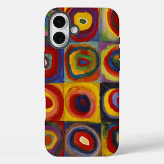 Coques iPhone 16 Plus Kandinsky Color Study of Carré Circles