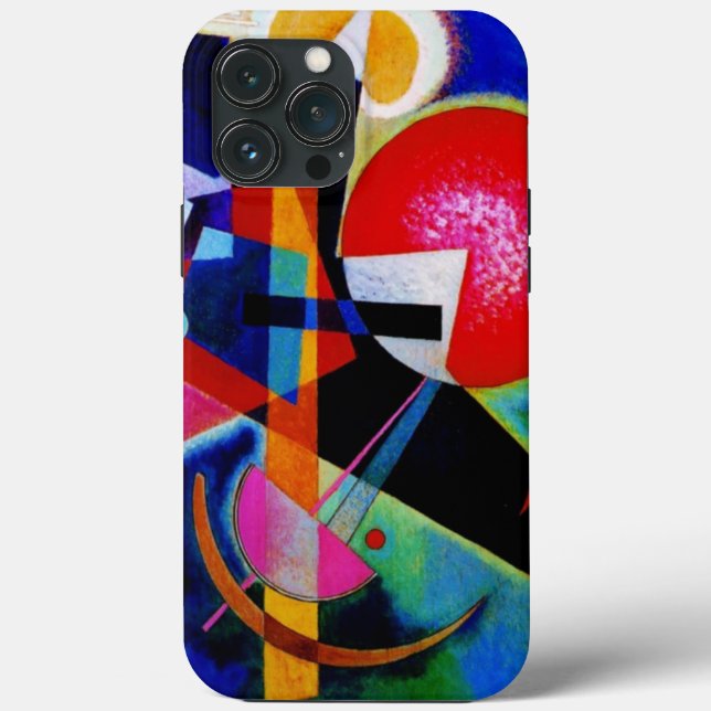 Coques Case-Mate iPhone Kandinsky en peinture Abstraite bleue (Verso)