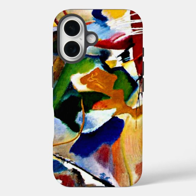 Coques Case-Mate iPhone Kandinsky - Peinture avec Centre Vert (Verso)