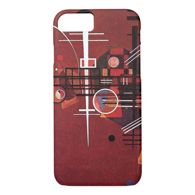 Coques Case-Mate iPhone Kandinsky - Rouge crâne, art abstrait (Dos)