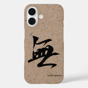 Coque Pour iPhone 16 Kanji japonais pour le néant sur papier washi