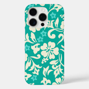 Coque iPhone 16 Pro Kapalua Pareau Hawaii Hibiscus Vert
