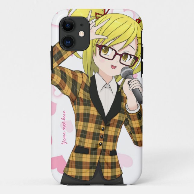 Coques Case-Mate iPhone Karaoke de chant de fille d'Anime cas (Dos)