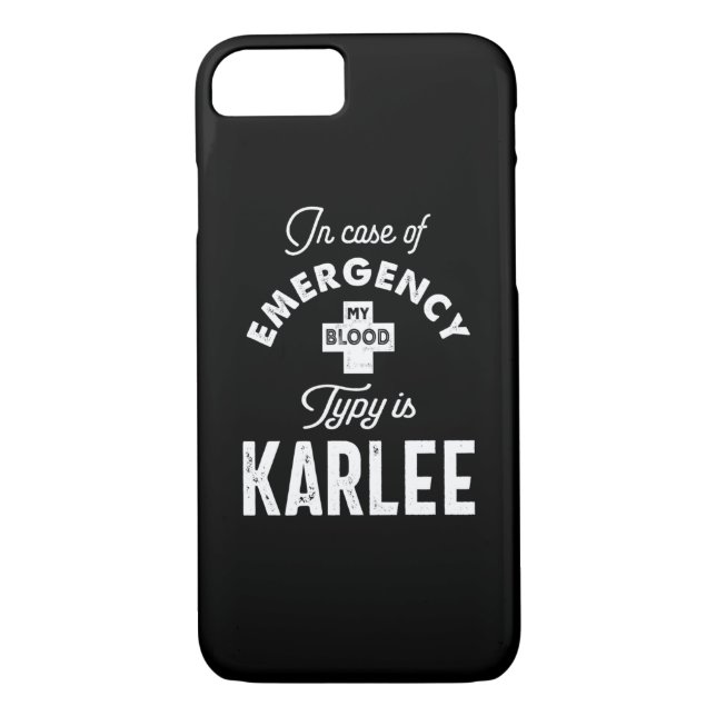 Coques Case-Mate iPhone Karlee Nom personnalisé Cadeau Anniversaire (Dos)