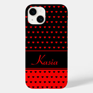 Coque Case-Mate iPhone Kasia - Nom Modèle, Élégant Noir Et Rouge