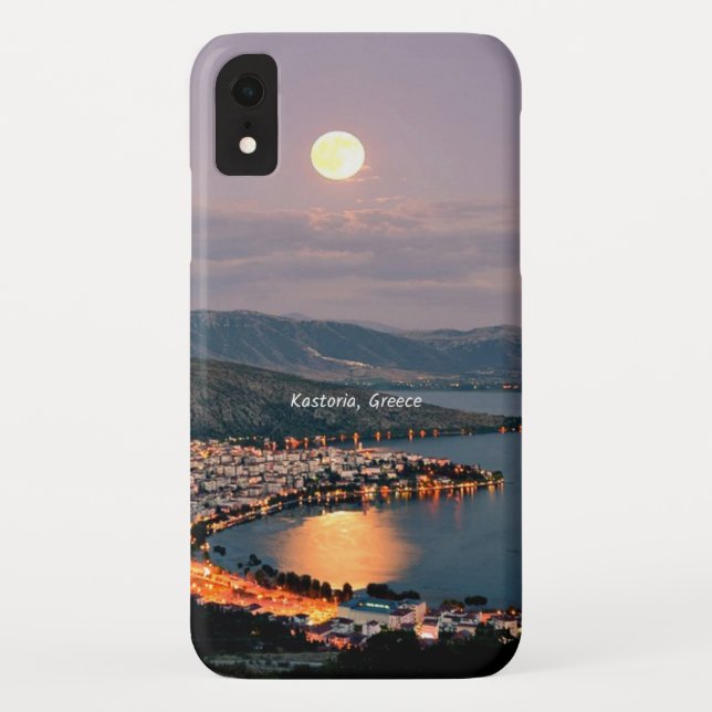 Coques Case-Mate iPhone Kastoria, Grèce (labellisé, Nuit au clair de lune (Dos)