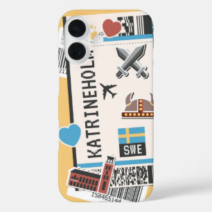 Coque Pour iPhone 16 Katrineholm Viking Suède Passe d'embarquement Voya