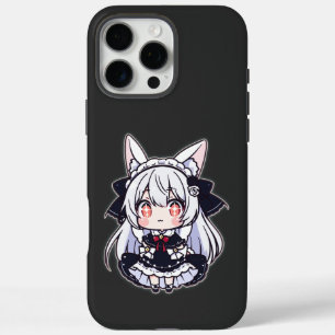 Coque iPhone 16 Pro Max Kawaii Chibi Neko gothique Lolita 