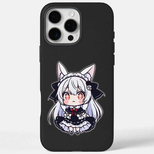 Coques Case-Mate iPhone Kawaii Chibi Neko gothique Lolita  (Verso)