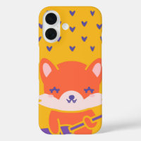 Kawaii Fox Guitariste Cute Rock Star Animal