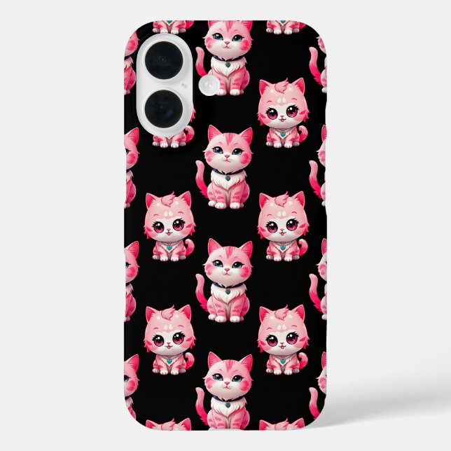 Coques Case-Mate iPhone Kawaii Rose Kitty Cats Design (Verso)