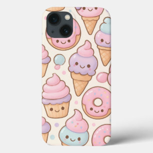 Case-Mate iPhone Case Kawaii Sweet Traitements Motif - Cupcakes souriant