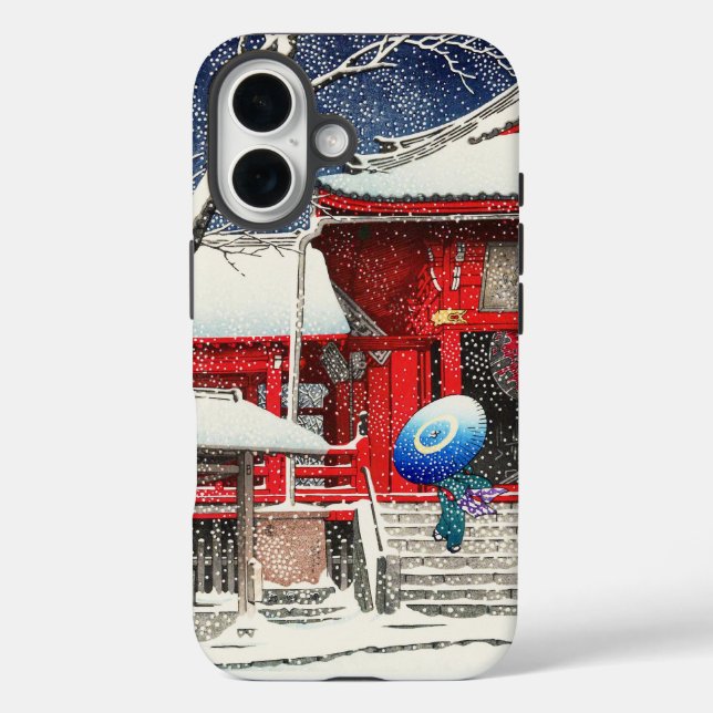 Coques Case-Mate iPhone Kawase Hasui Neige à Ueno Kiyomizudo hanga art (Verso)