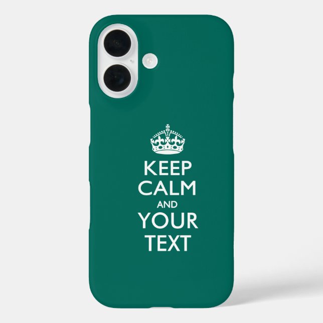 Coques Case-Mate iPhone KEEP CALM personnalisé et votre texte (Verso)