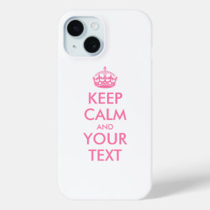 Coque Case-Mate iPhone KEEP CALM personnalisé et votre texte