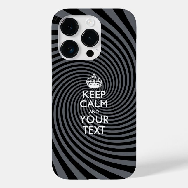 Coques Case-Mate iPhone KEEP CALM personnalisé et votre texte (Verso)