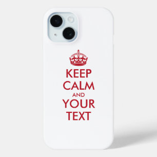 Coque Case-Mate iPhone KEEP CALM personnalisé et votre texte