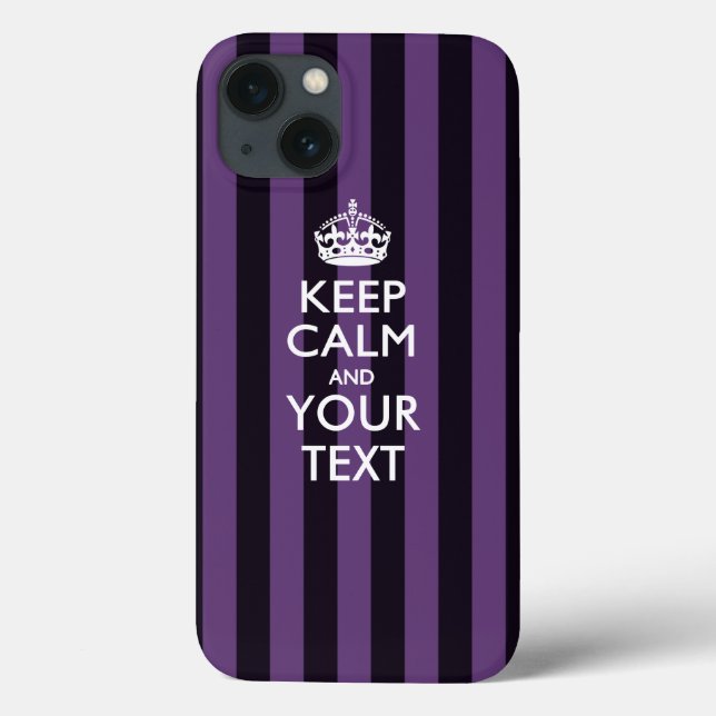 Coques Case-Mate iPhone KEEP CALM personnalisé et votre texte (Verso)
