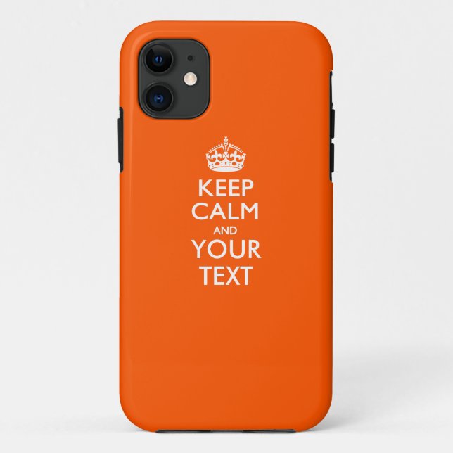 Coques Case-Mate iPhone KEEP CALM personnalisé et votre texte (Dos)