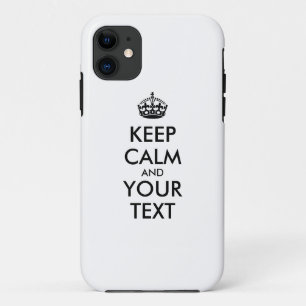 Coques Pour iPhone KEEP CALM personnalisé et votre texte