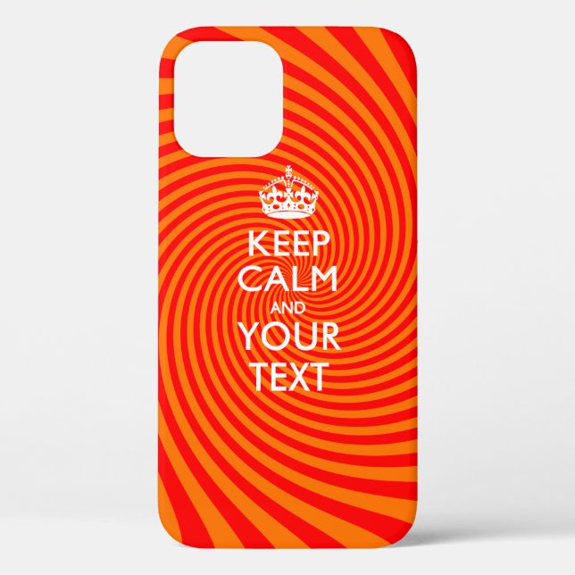 Coques Case-Mate iPhone KEEP CALM personnalisé et votre texte (Verso)