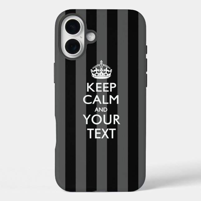 Coques Case-Mate iPhone KEEP CALM personnalisé et votre texte (Verso)