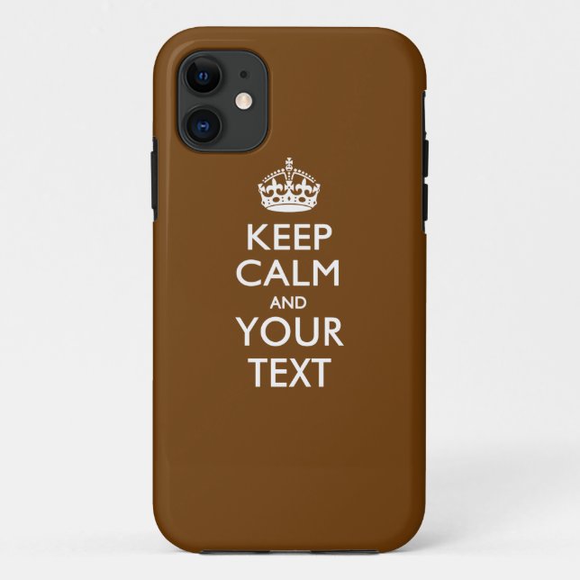 Coques Case-Mate iPhone KEEP CALM personnalisé et votre texte (Dos)