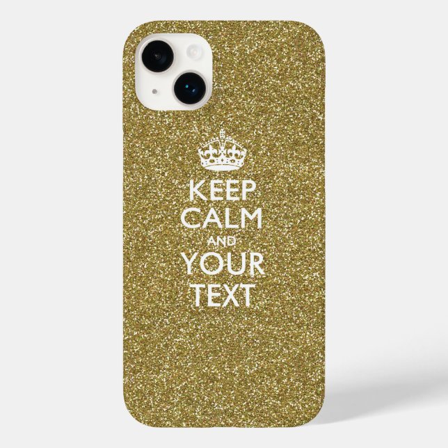 Coques Case-Mate iPhone KEEP CALM personnalisé et votre texte (Verso)