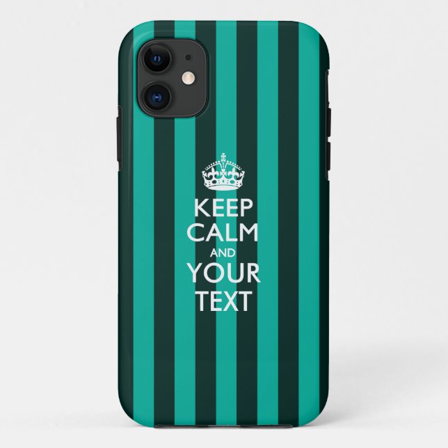 Coques Case-Mate iPhone KEEP CALM personnalisé et votre texte (Dos)