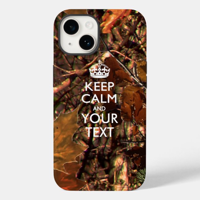 Coques Case-Mate iPhone KEEP CALM personnalisé et votre texte (Verso)