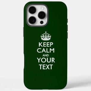 Coque iPhone 16 Pro Max KEEP CALM personnalisé et votre texte