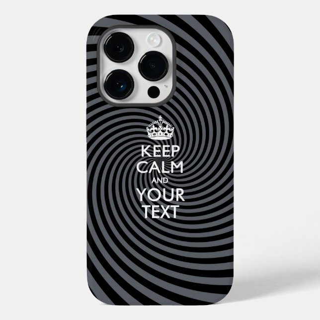 Coques Case-Mate iPhone KEEP CALM personnalisé et votre texte (Verso)