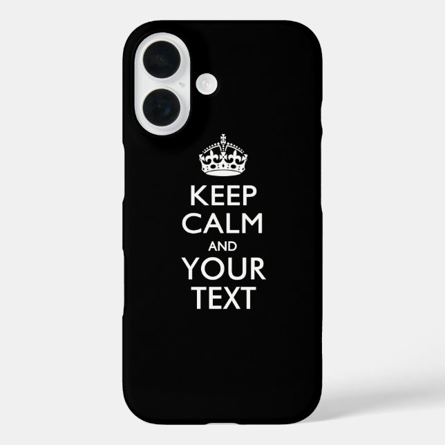 Coques Case-Mate iPhone KEEP CALM personnalisé et votre texte (Verso)