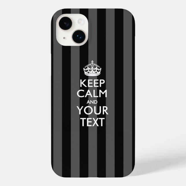 Coques Case-Mate iPhone KEEP CALM personnalisé et votre texte (Verso)