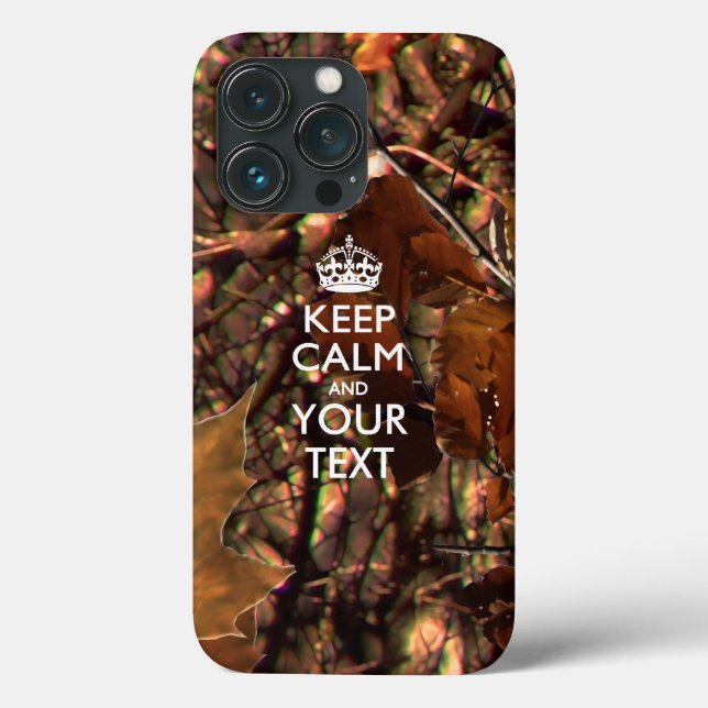 Coques Case-Mate iPhone KEEP CALM personnalisé et votre texte (Verso)