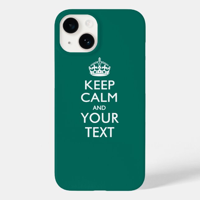 Coques Case-Mate iPhone KEEP CALM personnalisé et votre texte (Verso)