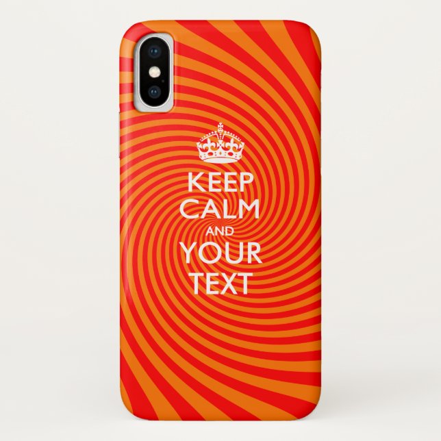 Coques Case-Mate iPhone KEEP CALM personnalisé et votre texte (Dos)