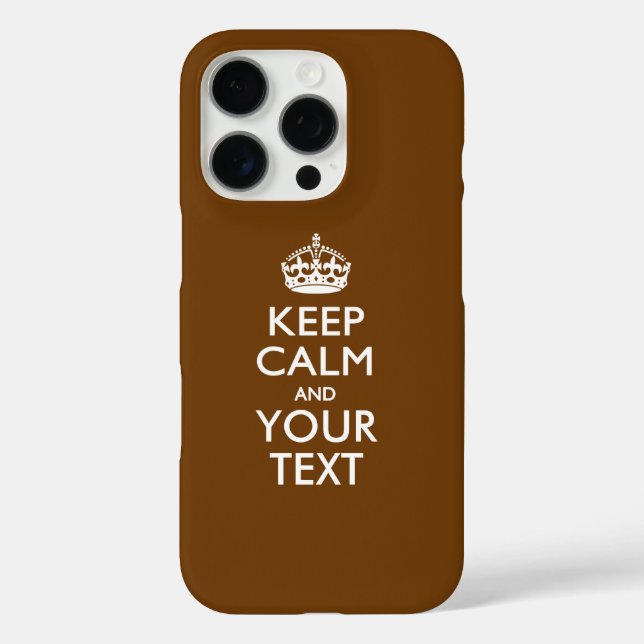 Coques Case-Mate iPhone KEEP CALM personnalisé et votre texte (Verso)