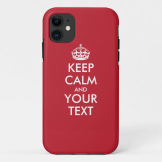 Case-Mate iPhone Case KEEP CALM personnalisé et VOTRE TEXTE - mots blanc