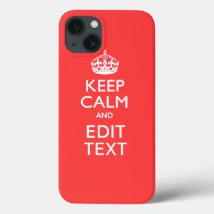Coques Pour iPhone KEEP CALM personnalisé et votre texte sur Coral