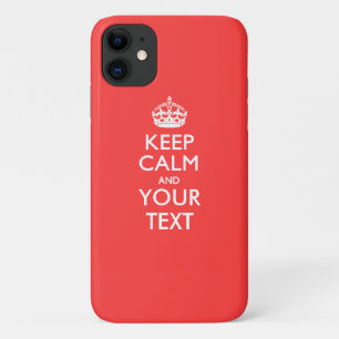 Case-Mate iPhone Case KEEP CALM personnalisé et votre texte sur Coral