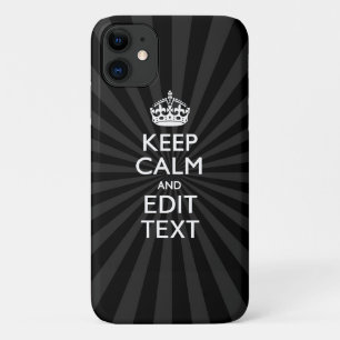 Coque Case-Mate Pour iPhone KEEP CALM personnalisé et votre texte sur Sunburst
