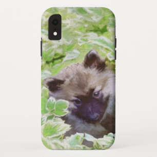 Case-Mate iPhone Case Keeshond Puppy in the Garden Peinture Art original