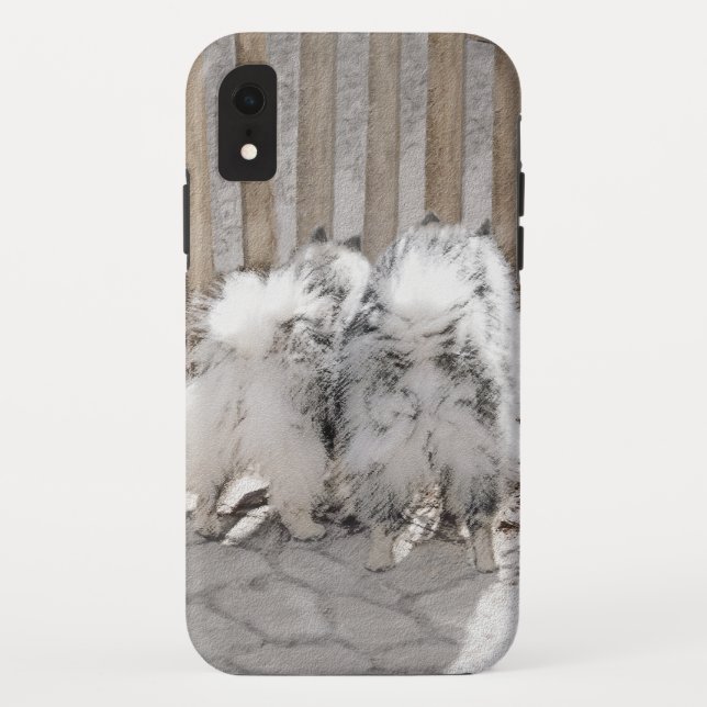 Coques Case-Mate iPhone Keeshonds at the Gate Painting - Original Dog Art (Dos)