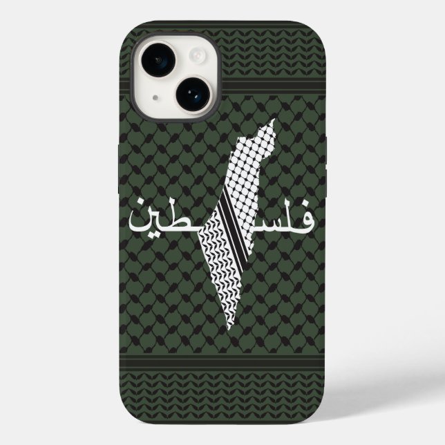 Coques Case-Mate iPhone Keffiyeh Palestine Motif Vert (Verso)