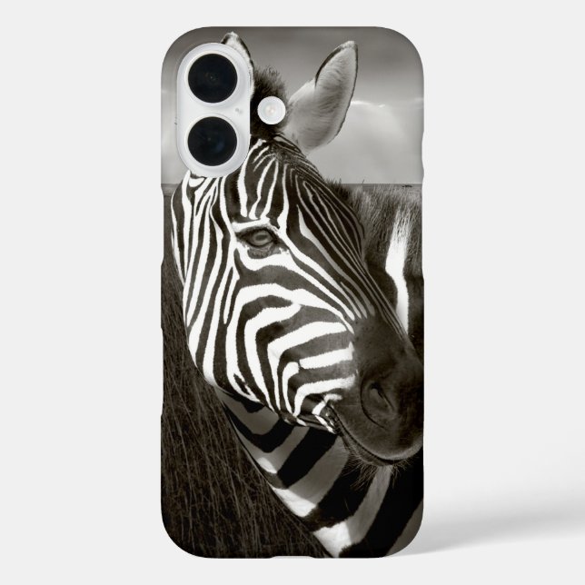 Coques Case-Mate iPhone Kenya. Noir et blanc de zèbre et plaine. (Verso)